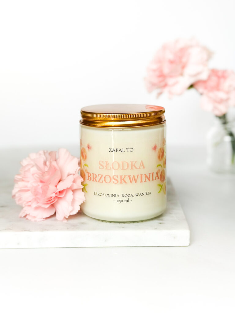 Słodka Brzoskwinia – świeca zapachowa 250ml